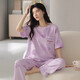 Modal Summer Cotton Pull-up Ladies Pyjamas für Sommer-Kurzarmhose süße, dünne Heimkleidung Set YZT-9711 2xl-[140jin [Jin entspricht 0,5 kg] -160jin [Jin gleich 0,5 kg]]