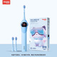 Shukebaby children's electric toothbrush 3-6-12 years old, soft bristles, sonic vibration, fluorine-containing smart brush, fine soft bristles, gum protection, children's gift, smart large screen guidance, blue 1