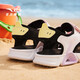 ANTA (ANTA) children's sandals, men's and women's shoes, 2026 spring new spring Velcro children's open-toe Lingbo arch beach shoes, girls black/clear water powder/ANTA white-9 36