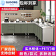JPHZNB kitchen cabinet stove cabinet integrated kitchen cabinet cupboard household simple assembly rental stainless steel kitchen cabinet PET-single basin solid wood cabinet-170 cm