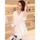 Black suit jacket for women thin summer quarter sleeve professional temperament goddess suit suit work clothes formal style A-JY6118 black suit + 9902 black half S