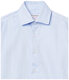 ISAAC MIZRAHI Boys Long Sleeve Herringbone Solid Color Buttoned Shirt Sky Blue 6