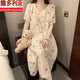 Victoria's Style Nighth Extown mit Brustpads Sommer Frauen High-End-Kurzärmel-Wolken-Baumwoll-Hauskleidung süßer loser Pyjamas Kleid #QSM-9871 mit Brustpolster abnehmbar m 160 () Empfohlenes Gewicht B