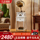 SHENGLINA American solid wood gramophone retro vinyl record player nostalgic national old-fashioned antique large speaker living room audio European record player white copper speaker + subwoofer