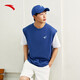 ANTA (ANTA) American retro vest men's summer new trendy casual versatile waistcoat pure cotton sleeveless t-shirt sports top Wolong Blue-2 2XL ANTA (ANTA) American retro vest men's summer new trendy casual versatile waistcoat pure cotton sleeveless t-shirt sports top Wolong Blue-2 2XL