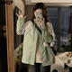 MXQP spring new American men and women baseball uniform trendy brand embroidered letters flying couple jacket ins jacket for women 1047 apricot M [95-110Jin [Jin equals 0.5 kg]]
