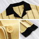 
Han Ziduo sweet and cute cartoon yellow striped couple pajamas for women in summer ice silk thin shorts shorts for men home clothes Z3890 women Z3897 men ice silk style L women