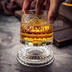 Depinte decompression fun luminous rotating whiskey cup foreign wine rotating cup crystal glass household beer glass water cup star diamond cup 254ml 1 piece