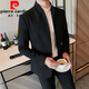 Pierre Cardin (pierre cardin) new Chinese tunic high-end jacket men's Korean style casual stand collar suit 2025 new improved spring top black XL 125-135Jin Jin is equal to about 0.5 kg