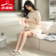 
Arctic velvet 2025 new pajamas for women. Cotton shorts shorts in spring and autumn summer style can be worn outside home clothing set ZH-9855# shorts M (80-100Jin[Jin equals 0.5 kg])