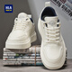 Heilan House (HLA) sneakers men's shoes 2025 autumn and winter new style plus velvet thick sole heightening casual white shoes classic casual shoes for men white blue 41