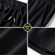 JeansWest Z quick-drying shorts men's sports fitness pants mesh five-quarter pants T8012 black (square Yunshan KZ) 4XL