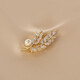 Leaf brooch women's niche exquisite and high-end temperament brooch high-end coat corsage leaves