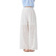 Moonkids Girls 'Hosen Sommer Dünne Kinderhöhle Spitze mit Weitbein-Hose Mädchen weißer Sommer 2025 Casual Straight Hosen zweiteiliger Set [15090 Weitbeinhosen + 9889 Kurzarm] 170 cm