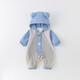 
Disney baby onesie spring and autumn hooded haria double-layer Class A boy 3-9 months newborn go out for clothes 1477 blue 66cm 3-6 months [Suggested 10-13Jin [Jin equals 0.5 kg]]