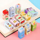 Cartoon eraser creative decompression stationery primary school students special word eraser children eraser 4 pieces