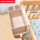 Crib hanging storage hanging basket diaper bedside diaper storage bag dormitory bed hanging bag bed fence storage box cream white partitions adjustable