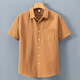 100% reine Cotton American American Heavy Kurzärmerhemd Herren Sommer Solid Color Lapel Arbeit Casual White Shirt 1502 Schwarze Pocket M (95-120jin [Jin gleich 0,5 kg]))