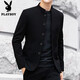 Playboy (PLAYBOY) high-end tunic suit for young people new Chinese style men's republic of China stand collar suit jacket men's suit large size trendy new tunic suit M 105-125Jin Jin is equal to 0.5 kg