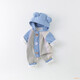
Disney baby onesie spring and autumn hooded haria double-layer Class A boy 3-9 months newborn go out for clothes 1477 blue 66cm 3-6 months [Suggested 10-13Jin [Jin equals 0.5 kg]]
