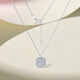 Saturday Fortune PT950 Platinum Necklace for Women Sparkling Sugar Cube Platinum Pendant B0615211 About 4.18g 40+5cm Gift