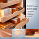 Meijing Raching/Meijing cigar cabinet C330A constant temperature and humidity Spanish cedar solid wood cigar humidor 330L starry sky black (Spanish cedar wood shelf)