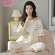 Pyjama modal pour femmes été nouveau pantalon court à manches courtes en pur coton peut être porté à l'extérieur ensemble de vêtements de maison en coton doux décontracté et confortable 9892 9854 M recommandé 75-90Jin Jin équivaut à 0,5 kg à porter