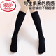 LangSha yoga socks anti-slip women's Pilates pressure socks long five-finger split-toe indoor fitness autumn and winter sports socks 1 pair elegant gray-five-finger long tube