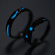 Ji Ke luminous effect silver ring for couples, Möbius ring pure silver 999, seeking engagement, couple rings