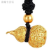He Jiagong Old Phoenix Gourd Pendant for Men and Women, Ruyi Hollow Gourd Pendant for Gifts, Golden Gourd 8.9g Same Style