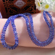 Shaoyu light blue slightly purple tanzanite beads necklace bracelet glossy faceted elegant temperament complements the skin tone of women Fanta stone moonlight 925 silver special tanzanite faceted bracelet 3.0