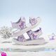 Hello Kitty children's shoes girls sandals Kuromi colorful fashion princess open-toed shoes summer soft-soled beach shoes 6876 purple 28