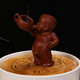 Ensa purple clay tea urinating boy tea tray accessories ornaments handmade can raise squirting children tea children fun small peeing boy looking up to the sky