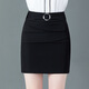S.SOFEA high waist short skirt makes you look slim and versatile professional black black 9906 2XL 120-130Jin [Jin equals 0.5 kg]