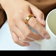 DL 1998 Fat Donglai same style sand gold ring special offer classic Kaga couple ring ins light luxury fashion ring No. 10 weight 160-200Jin Jin is equal to 0.5 kg