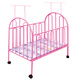 Xianxiang mobile crib with roller mosquito net for children and babies, environmentally friendly and odorless bb bed, multi-functional newborn large bed, iron bed, pink + mat