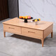 Beech all solid wood double-layer coffee table Kung Fu tea table Chinese style living room pure log rectangular corner side table Dream No. 2 coffee table 13570 fully painted all beech four-button assembly