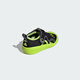 Adidas (adidas) Adidas Children's Shoes 25 Spring New Velcro Sandals for Men, Women and Children JP5756 Black/Green/Grey