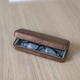Budi black walnut glasses sunglasses storage box solid wood portable anti-pressure sunglasses box men and women high-end glasses box storage box brown