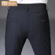 Pantalones modales Empresa para hombres Traje formal Summer Fino suelto de hielo hilo Pantalones casuales de seda casual Pantalones de traje de caída elástica de los hombres 1098 Negro [Pantalones de la corona] 28 (2 pies 1 cintura)