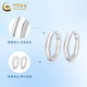 China Gold (CHINA GOLD) Smooth Plain Hoop Platinum Earrings for Women PT950 Platinum Earrings Plain Hoop Earrings Wedding and Birthday Gifts for Girlfriends PT950 Platinum Smooth Plain Hoop Earrings About 2.1g