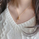 QUAMER small gourd necklace 2025 new women's fortune brand pendant exquisite 18k gold titanium steel clavicle chain for women 18K gold flash