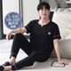 Langsha (langsha) modal men's pajamas summer suit thin ice silk short-sleeved trousers loose large size home clothing XM9902 modal short-sleeved trousers men L men 100-125 Jin [Jin equals 0.5 kg]