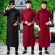 Zhiqiang groomsmen suit Chinese style wedding dress Chinese style brother group costume wedding cross talk suit coat mandarin jacket student performance wine red embroidery style glasses and roses good quality XL 175- 92A 140-150Jin Jin equals 0.5 kg