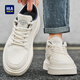 Heilan House (HLA) sneakers men's shoes 2025 autumn and winter new style plus velvet thick sole heightening casual white shoes classic casual shoes for men white blue 41