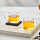 YIHUTEA glass cup heat-resistant small tea cup tea set accessories thickened Kung Fu flower tea cup set home office water cup 6-piece set (100ml)