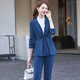 Purple charming high-end suit suit for women 2025 spring and autumn new style professional temperament formal goddess style suit fake two-piece jacket blue suit 3XL (recommended 130-140 Jin Jin equals 0.5 kg)