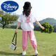Disney girls summer sports suit fashionable new children's clothing big children summer girls casual two-piece purple suit [9922] 48 (S)