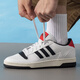 阿迪达斯（adidas）男鞋 25夏季新款运动鞋透气低帮篮球鞋潮流时尚休闲鞋滑板鞋子男 KK1283/白/黑/红/现货速发 42 (260mm)