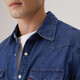 Levi's李维斯男士经典宽松蓝色牛仔衬衫时尚简约美式水洗情侣外套 中蓝色 XL
